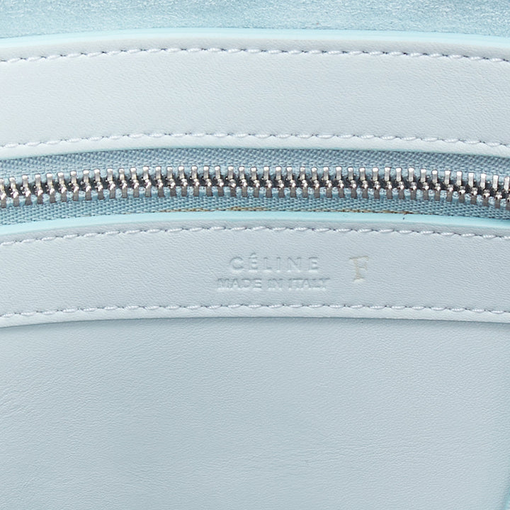 CELINE Phantom Cabas baby blue red bicolour horizontal tote bag