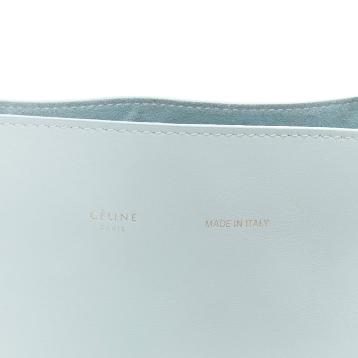 CELINE Phantom Cabas baby blue red bicolour horizontal tote bag