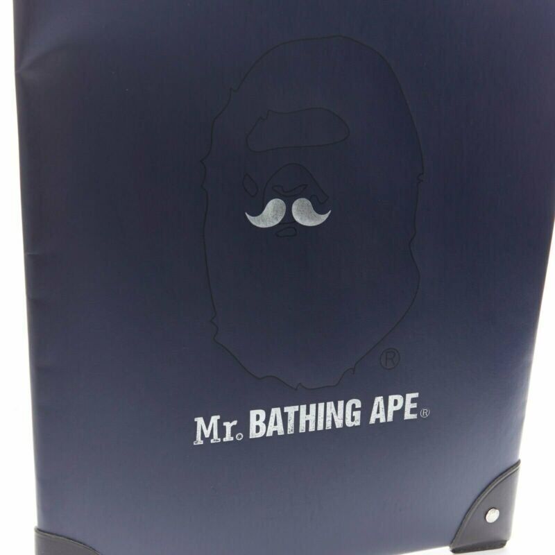 MR.BATHING APE GLOBE-TROTTER 2011 navy blue envelope document case valcan fiber