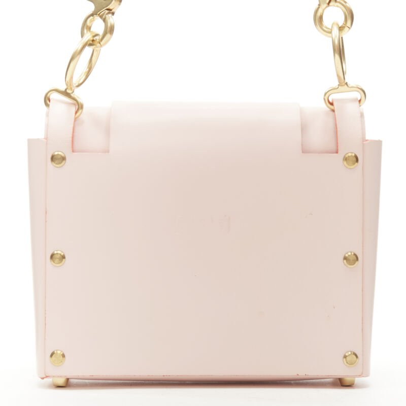 NIELS PEERAER Recycle pink Vegetable leather top handle half moon bag