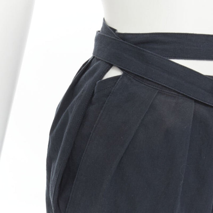 COMME DES GARCONS Vintage 1980s double bow tie waist slim leg pants S