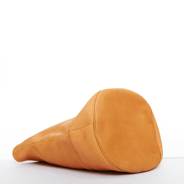 SIMON MILLER Bonsai 30 tan brown leather acrylic round handle hobo tote bag