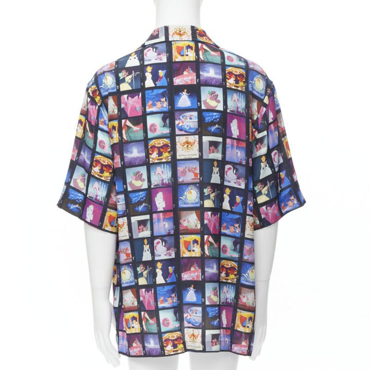 VERSACE DISNEY Limited Edition Cinderella print short bowling shirt EU42 XL