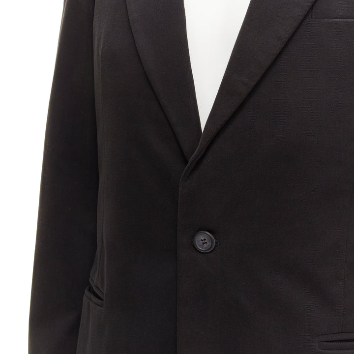 RAF SIMONS 2002 cotton black detachable layered longline coat jacket IT46 S