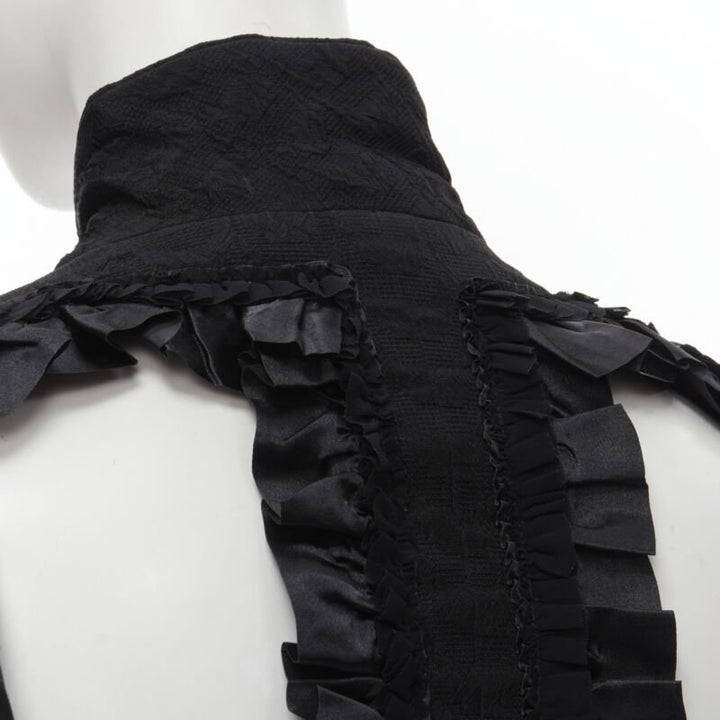 COMME DES GARCONS 2008 Runway Bad Taste ruffle cut out deconstructed blazer S