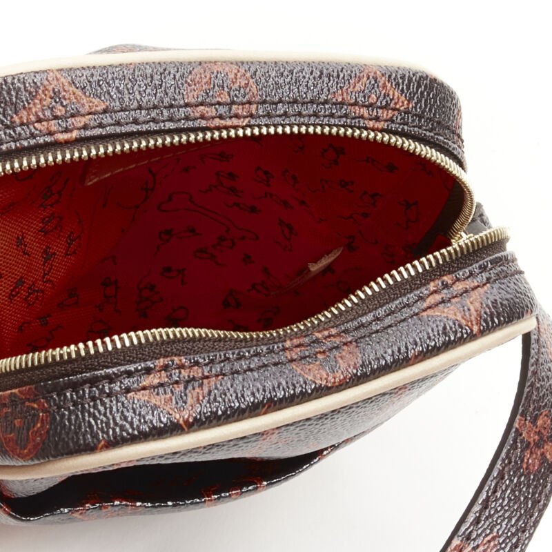 rare LOUIS VUITTON 2018 Runway Catogram Paname PM monogram crossbody camera bag