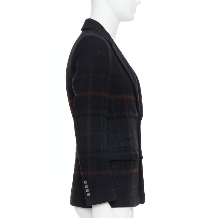 TOMORROWLAND black red green tartan degrade wool blazer jacket IT46 S