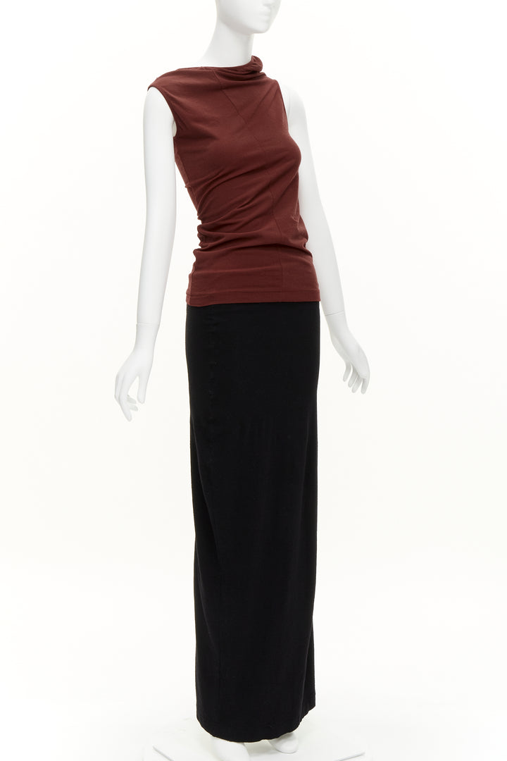 COMME DES GARCONS Vintage 1997 Lumps & Bumps red asymmetric top black skirt M