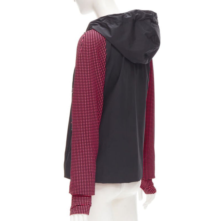 FENDI Karl Loves black pink polka dot nylon activewear windbreaker jacket