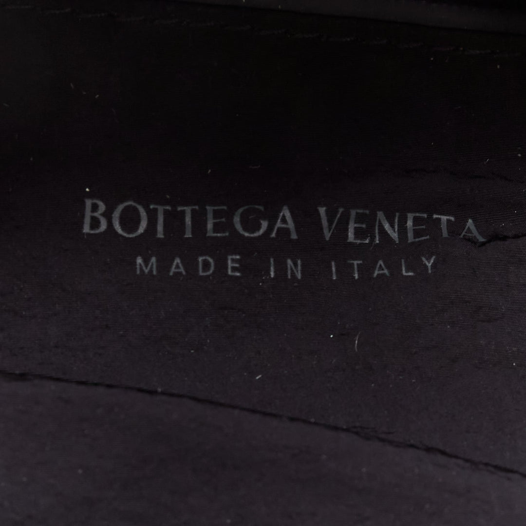 BOTTEGA VENETA The Body pouch grey smooth leather black sport strap waist bag