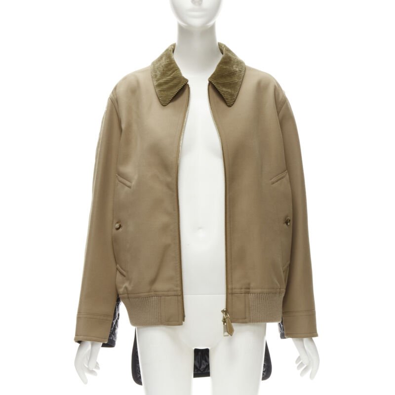 BURBERRY RICCARDO TISCI Harrington biscuit quilted nylon back jacket UK10 M