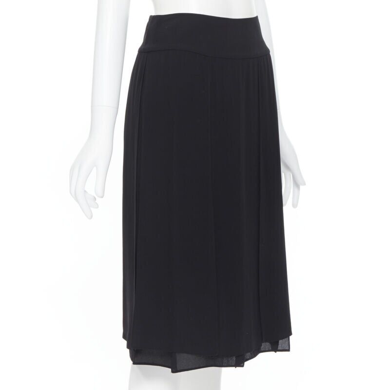 MICHAEL KORS COLLECTION  100% silk flapper hem knee length skirt US0 25"