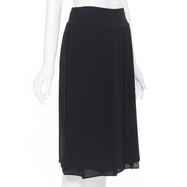 MICHAEL KORS COLLECTION  100% silk flapper hem knee length skirt US0 25"