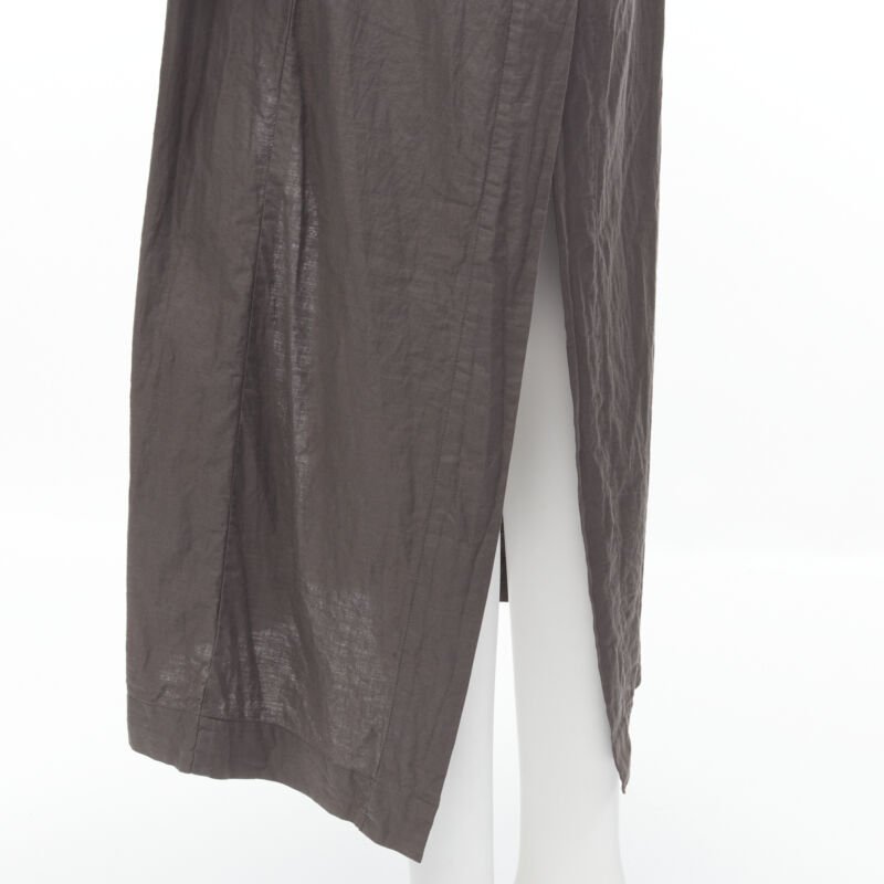vintage Runway COMME DES GARCONS 1994 black shrunken wool grey duster coat M