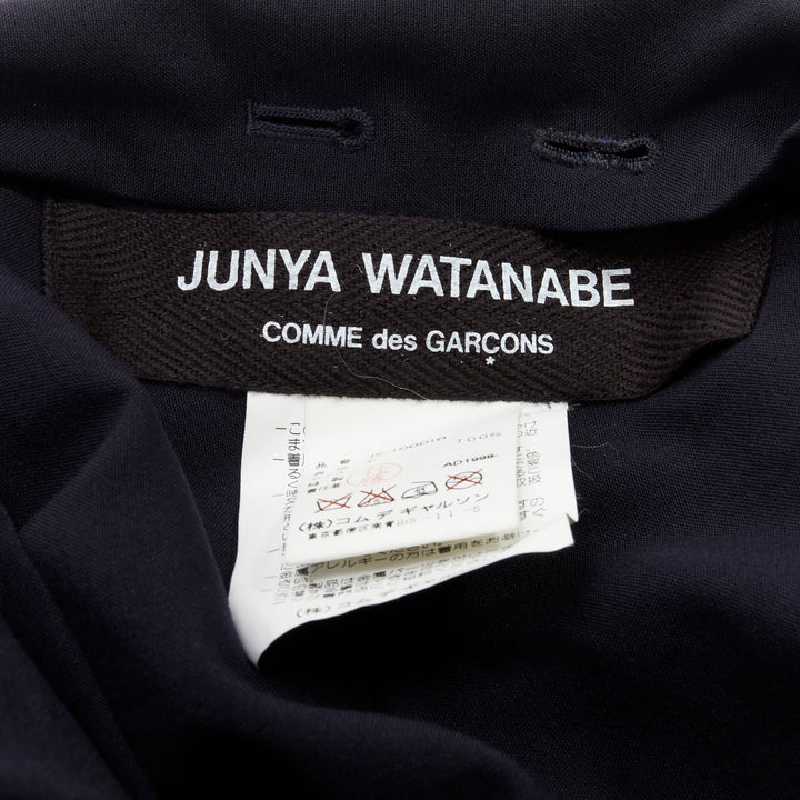 rare JUNYA WATANABE Vintage 1998 Runway silver architectural metal midi skirt