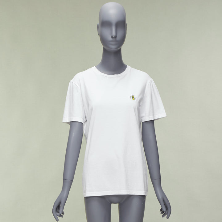 DIOR HOMME Kaws white yellow cross eye logo bee embroidery tshirt XS