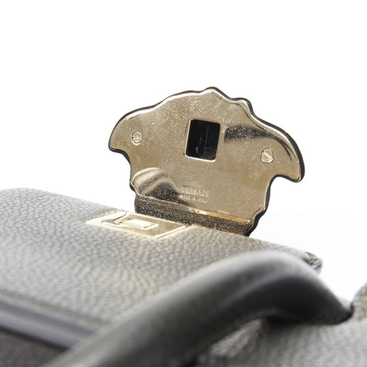 VERSACE Palazzo Empire Small charcoal green black Medusa crossbody satchel bag