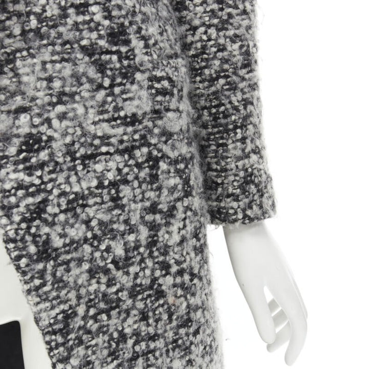DIOR HOMME AW 2009 Hedi Slimane grey wool boucle coat XXS JP38