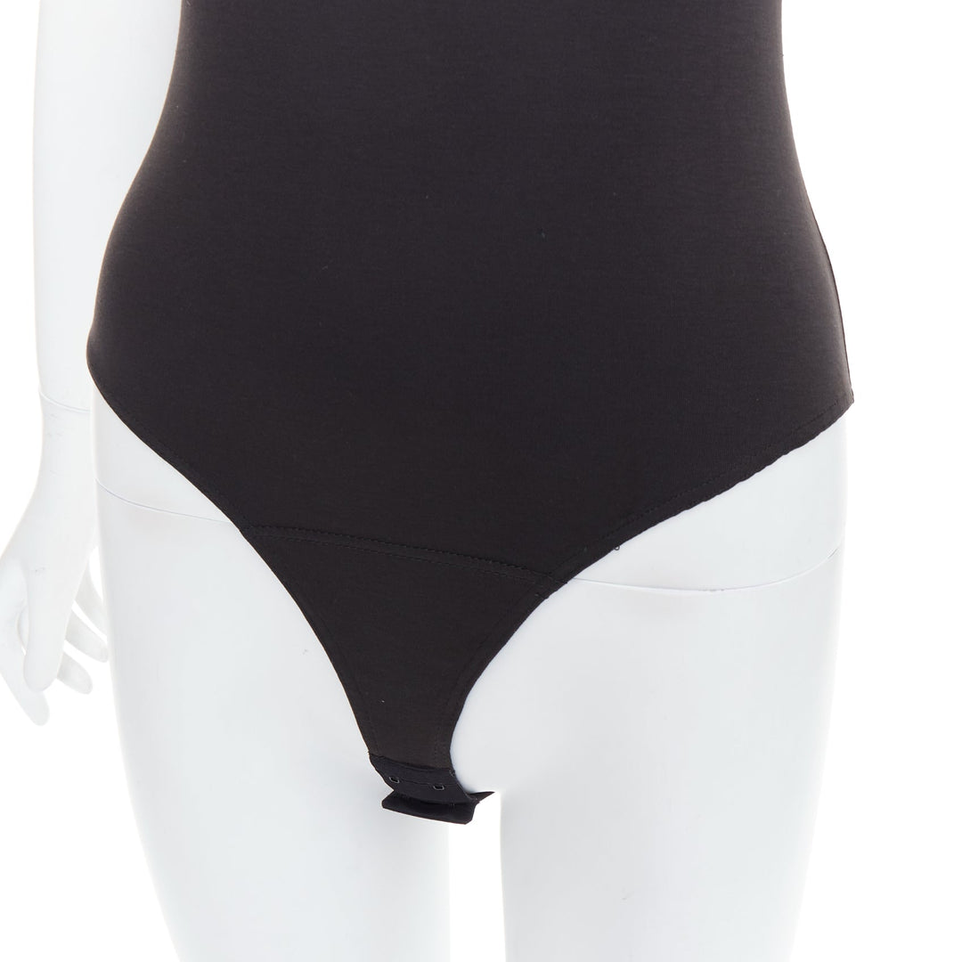 ISTANTE 1995 Gianni Versace black cotton hi neck bodysuit IT38 XS