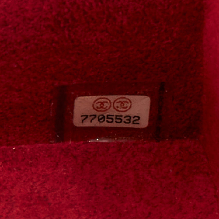 CHANEL 2003 black patent leather Rubiks Cube CC logo clutch bag