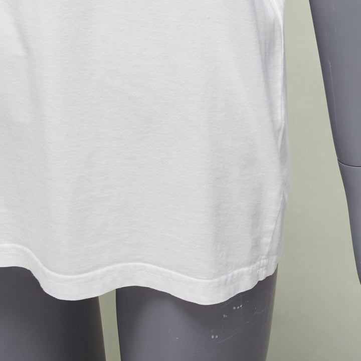 DIOR HOMME Kaws white yellow cross eye logo bee embroidery tshirt XS