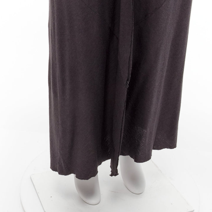 COMME DES GARCONS 1998 Vintage grey cowl neck flutter seam 3D cut midi dress S