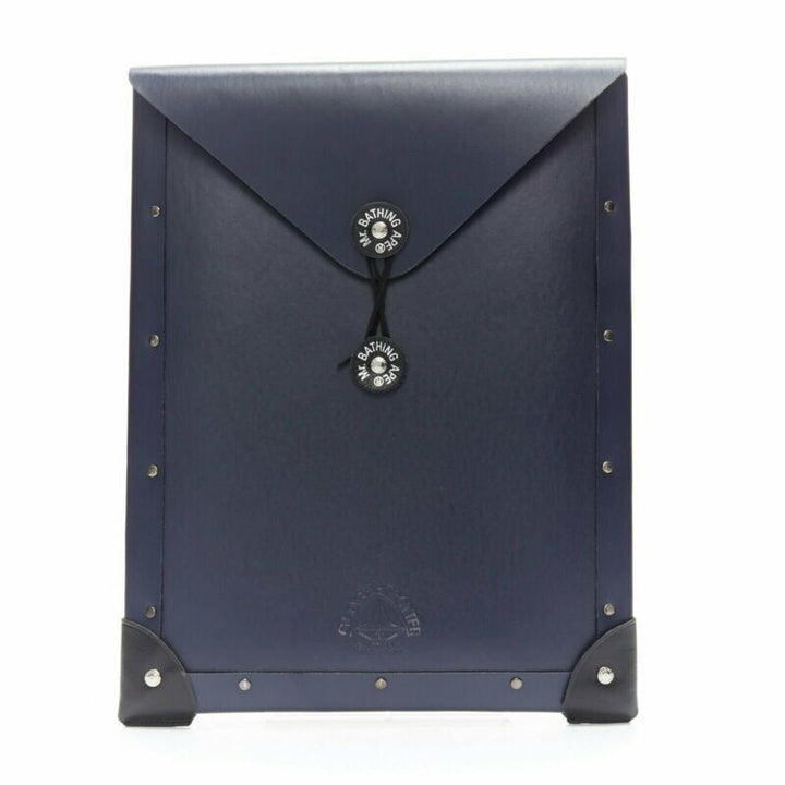 MR.BATHING APE GLOBE-TROTTER 2011 navy blue envelope document case valcan fiber
