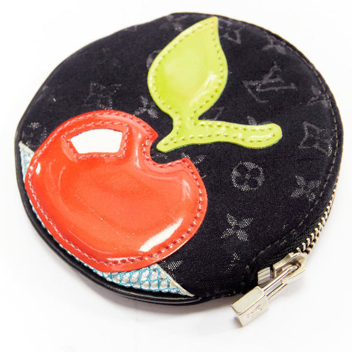 LOUIS VUITTON Mini Monogram Conte de Fees Apple black monogram coins pouch bag