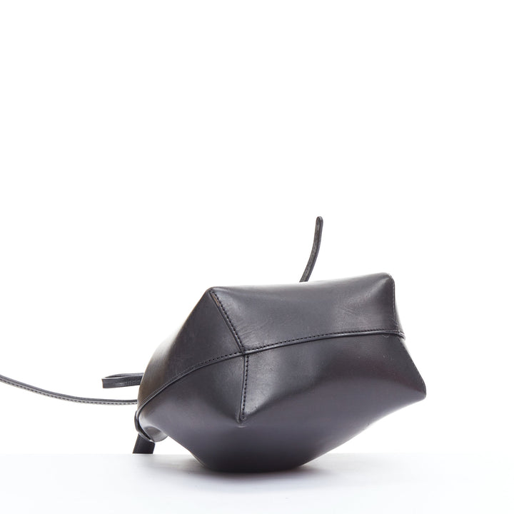 MANSUR GAVRIEL 2015 black smooth leather gold studs mini bucket bag