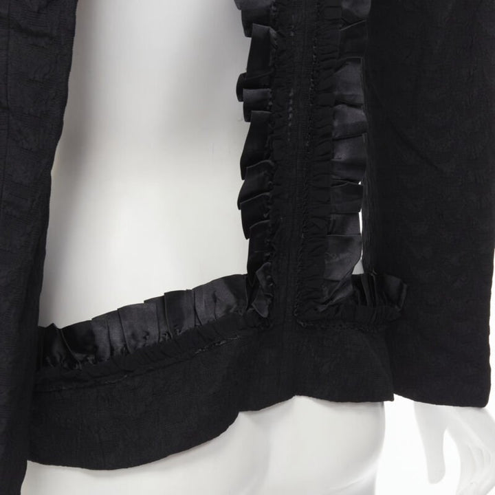 COMME DES GARCONS 2008 Runway Bad Taste ruffle cut out deconstructed blazer S