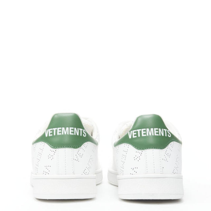 VETEMENTS 2018 Demna logo perforated leather Stan Smith low sneaker EU38