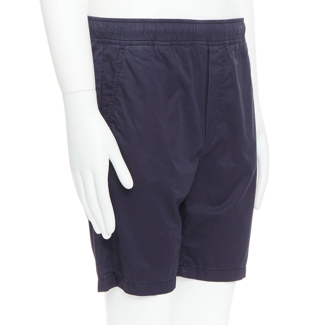 BOTTEGA VENETA navy washed cotton pocketed casual shorts IT46 S
