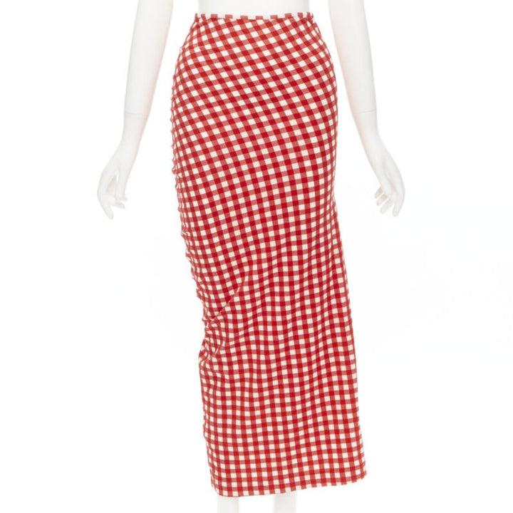 COMME DES GARCONS 1997 Vintage Lumps and Bumps gingham checked blue red set