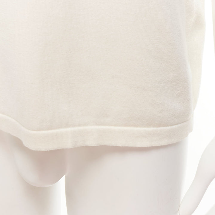 LOUIS VUITTON Nigo LV Made Duck cream intarsia jacquard knit top S