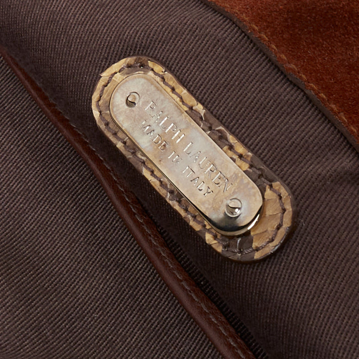 RALPH LAUREN Purple Label Proprietor scaled leather Western Flame hobo bag