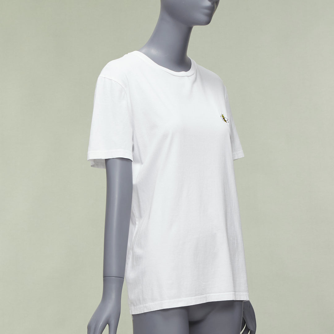 DIOR HOMME Kaws white yellow cross eye logo bee embroidery tshirt XS
