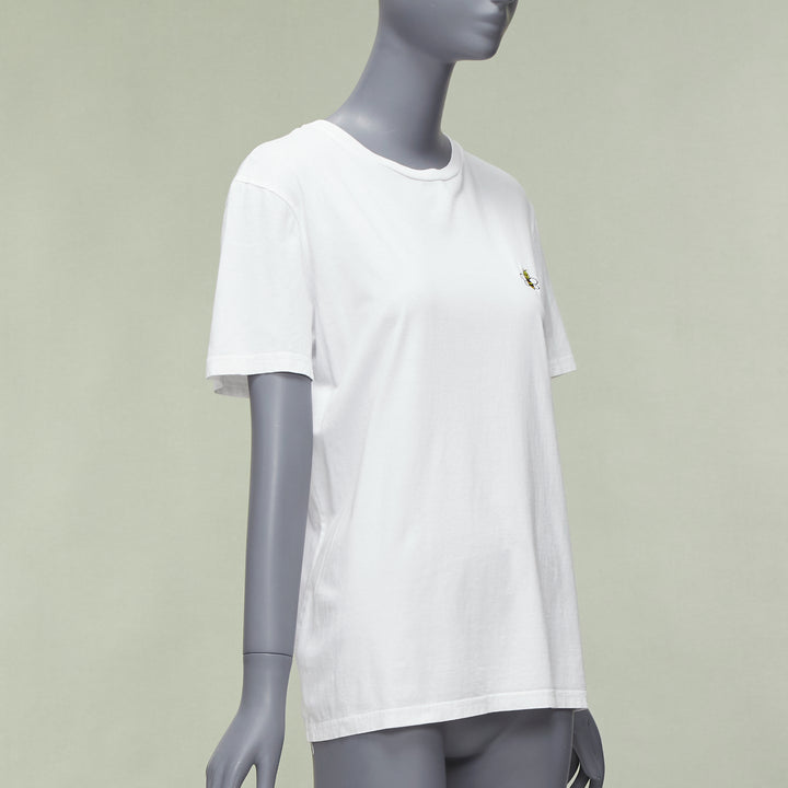 DIOR HOMME Kaws white yellow cross eye logo bee embroidery tshirt XS