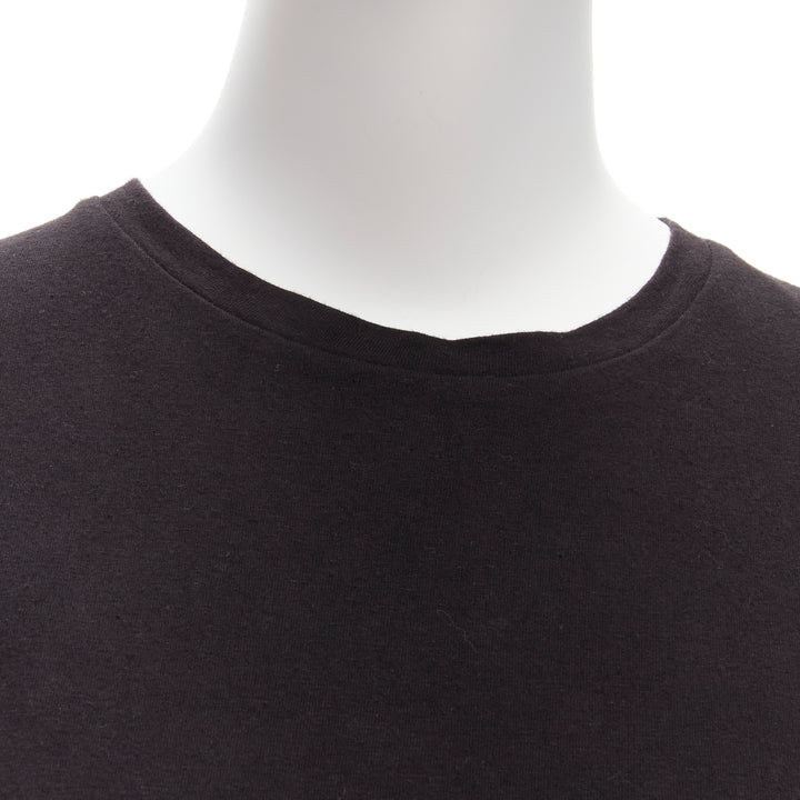 CHRISTIAN DIOR Diorevolution black cotton linen logo print tshirt M