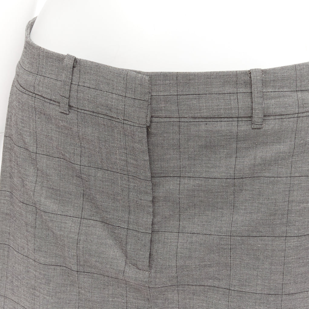 MONSE grey wool cotton blend exposed pocket deconstructed skirt US2 S