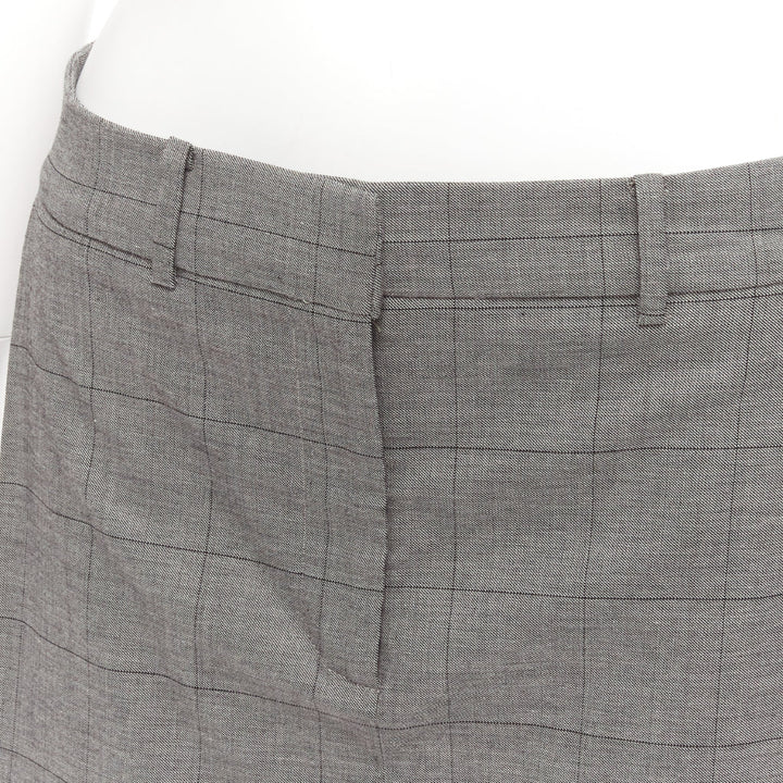 MONSE grey wool cotton blend exposed pocket deconstructed skirt US2 S