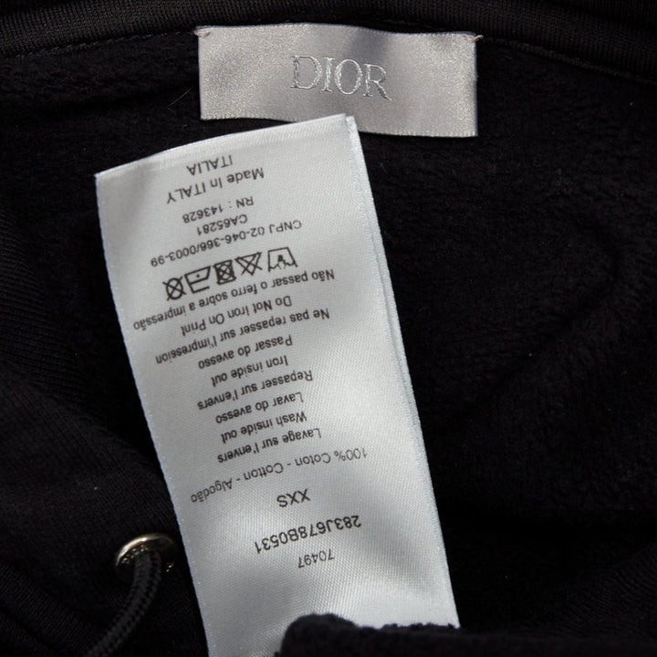 DIOR HOMME Cactus Jack black green cotton graphic logo print hoodie XXS