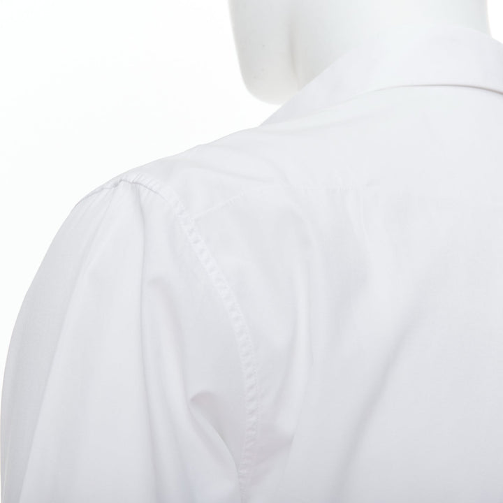 DIOR white 100% cotton shoulder darts plain dress shirt EU39 M