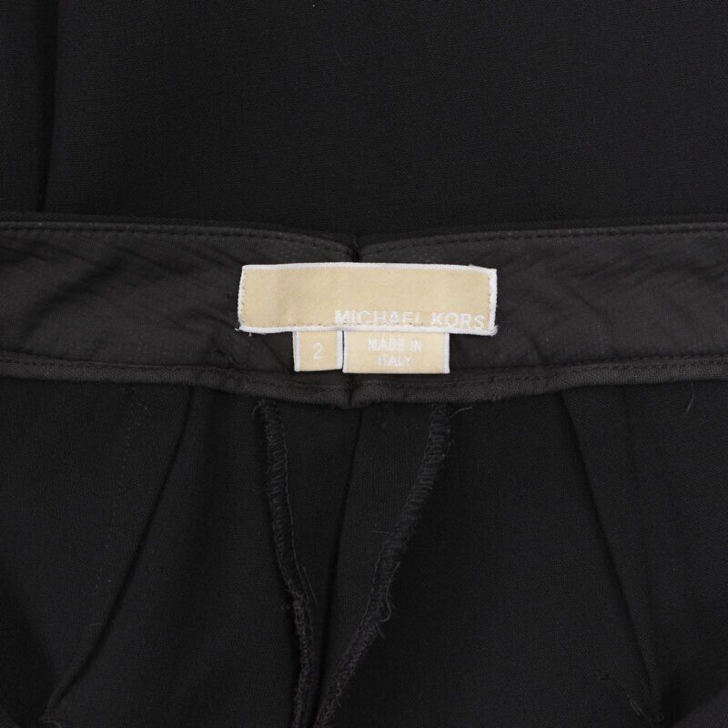MICHAEL KORS COLLECTION virgin wool black slim leg work trousers pants US2 26"
