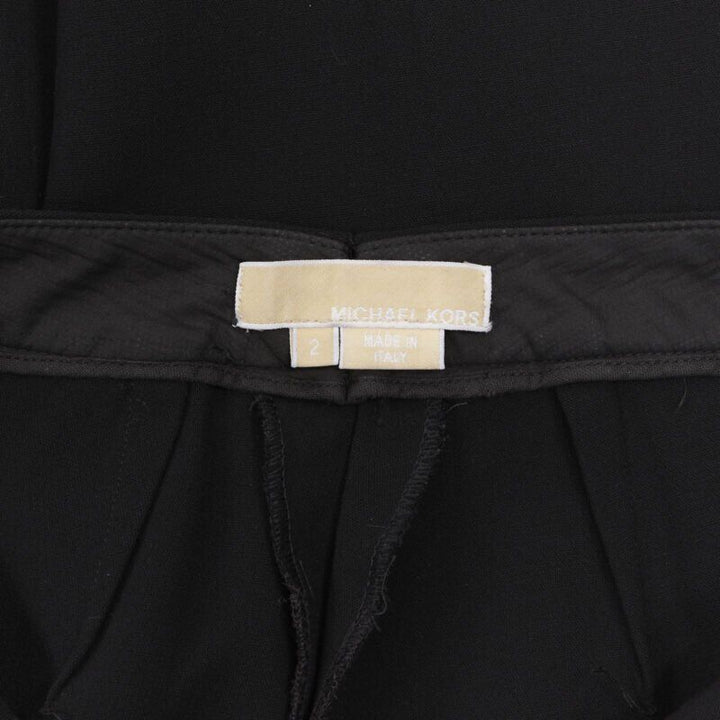MICHAEL KORS COLLECTION virgin wool black slim leg work trousers pants US2 26"