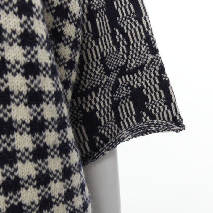 COMME DES GARCONS Tricot Vintage 1980s grey intarsia checker sweater M