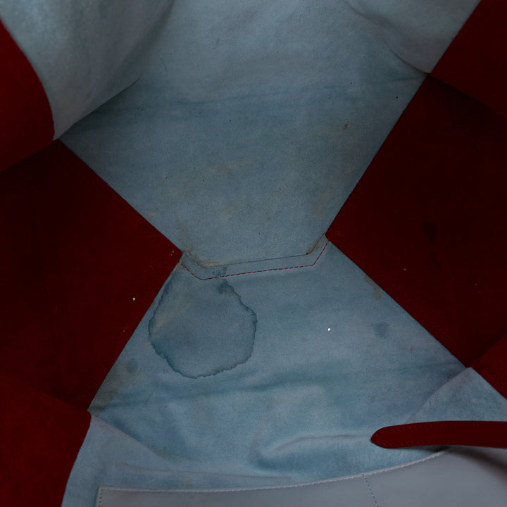 CELINE Phantom Cabas baby blue red bicolour horizontal tote bag