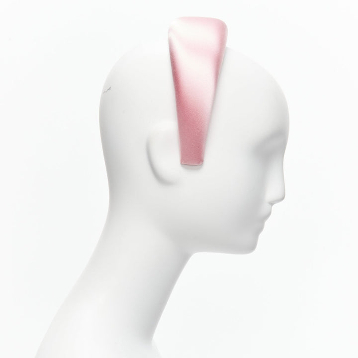 PRADA Alice light pink satin oversized padded puffy headband