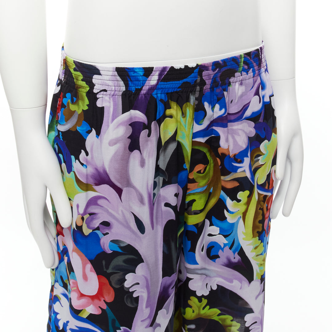 VERSACE 2021 Runway Baroccoflage floral baroque wide shorts IT48 M