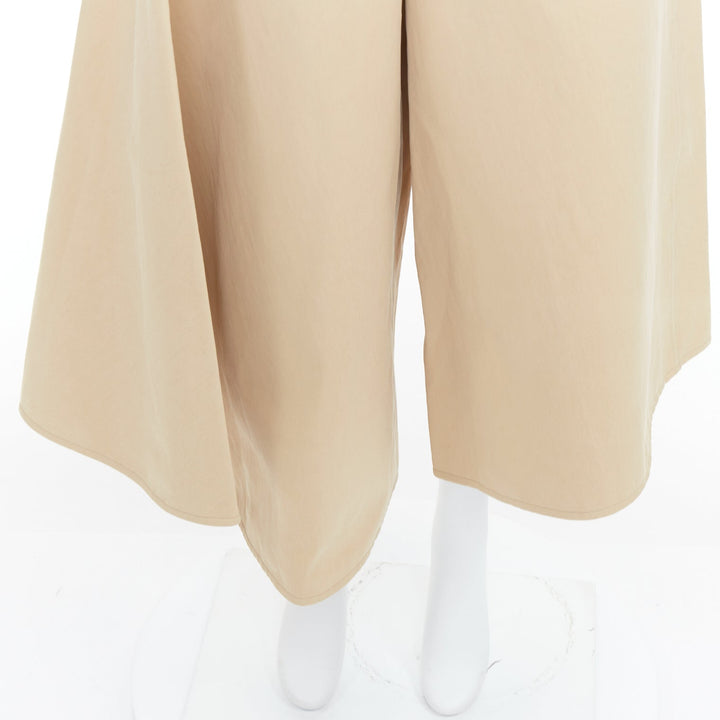 PORTS 1961 beige cotton asymmetric wide cropped culottes pants IT38 XS