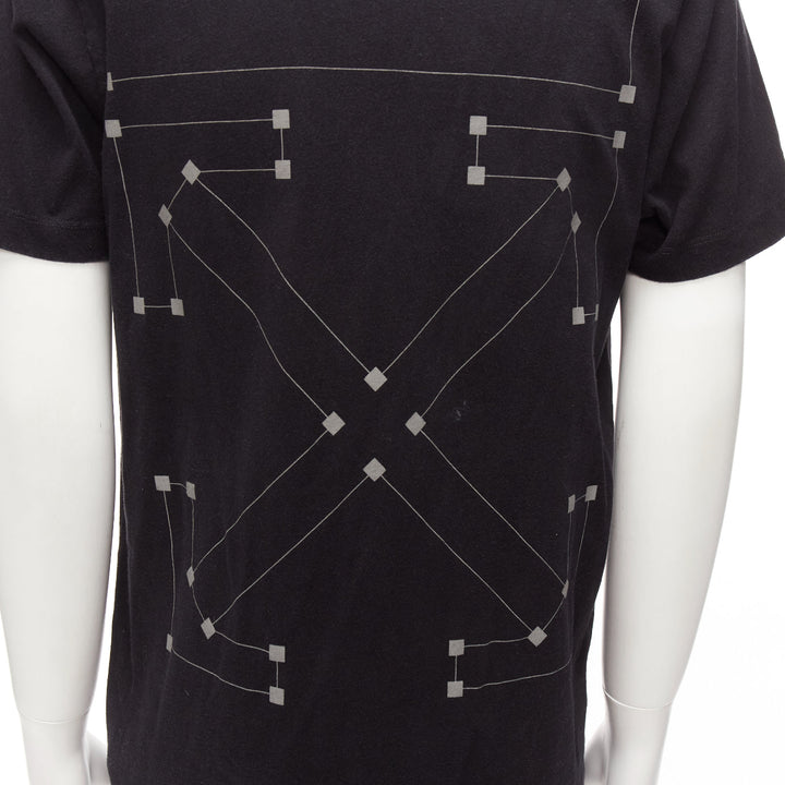OFF WHITE Virgil Abloh 2020 black logo giant print back cotton tshirt M